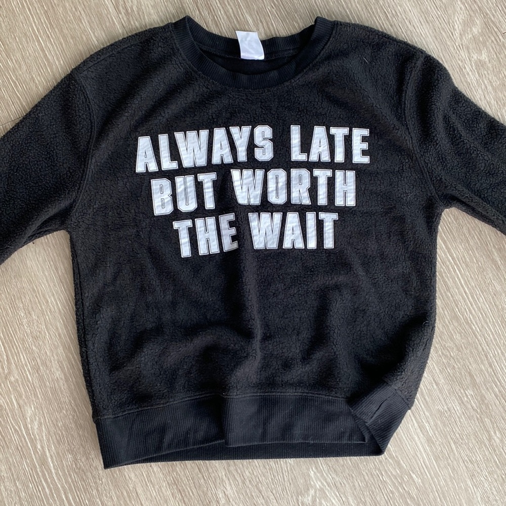 No Boundaries Black Sweatshirt with White Lettering